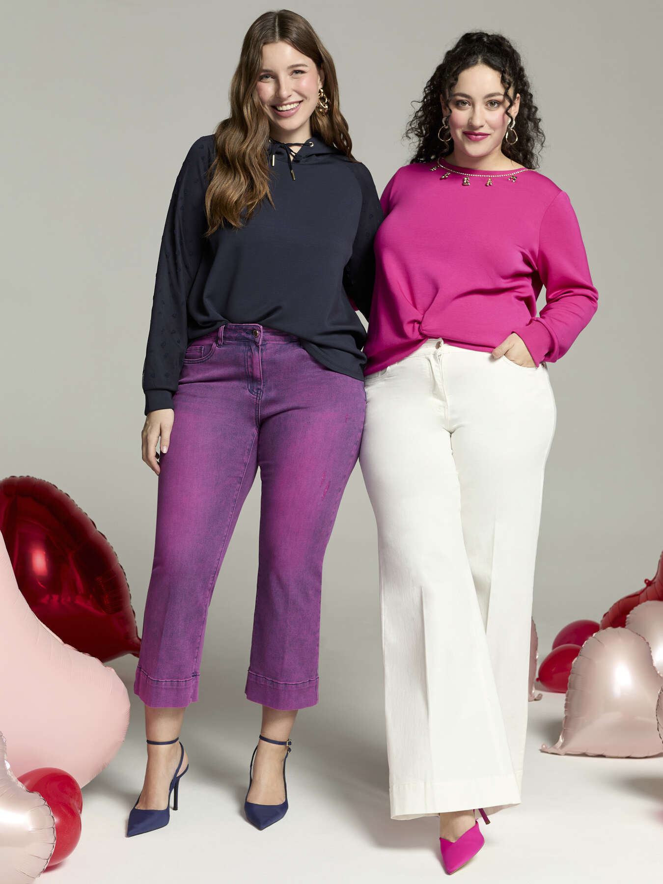 Jeans Kick Flare lavado morado desgastado image number 0