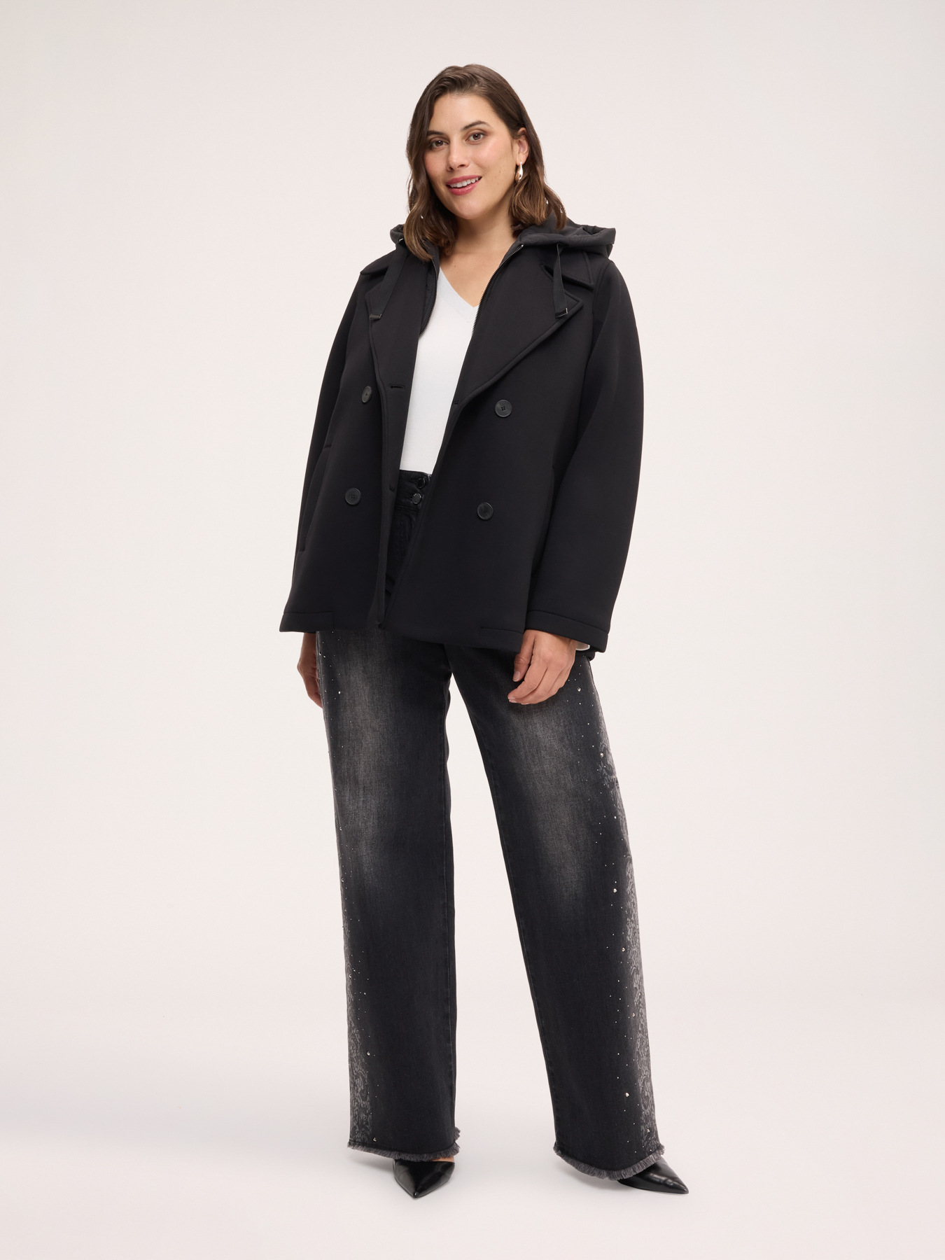 Zweireihige Jacke mit abnehmbarer Vorderseite image number 2