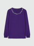 T-shirt with embroidered neckline image number 5