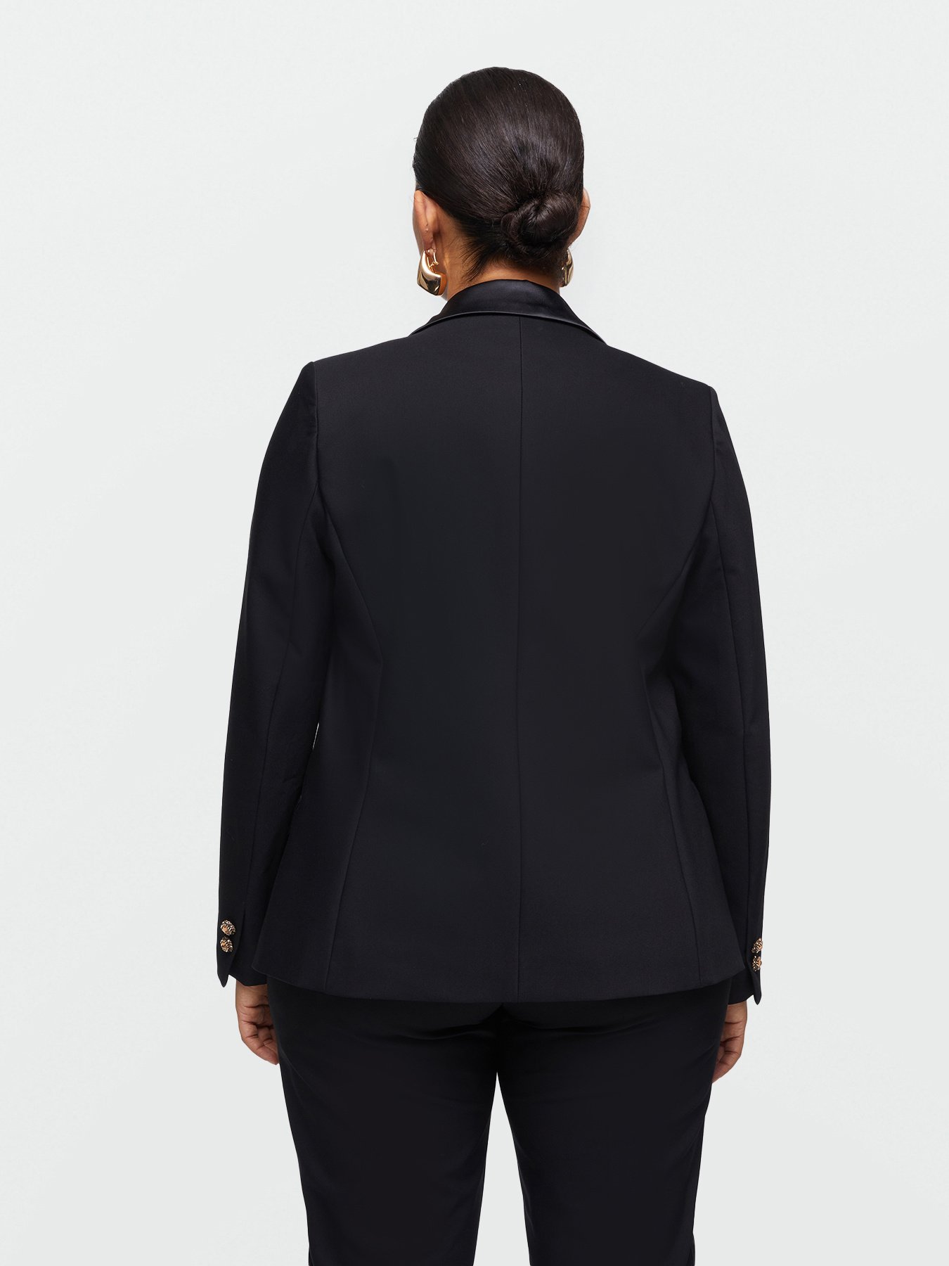 Blazer con detalles de raso image number 1