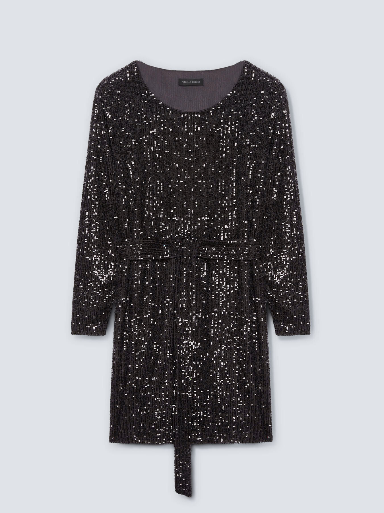 Vestito corto nero full paillettes image number 6