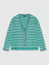 Cardigan in tessuto intrecciato e frange image number 5