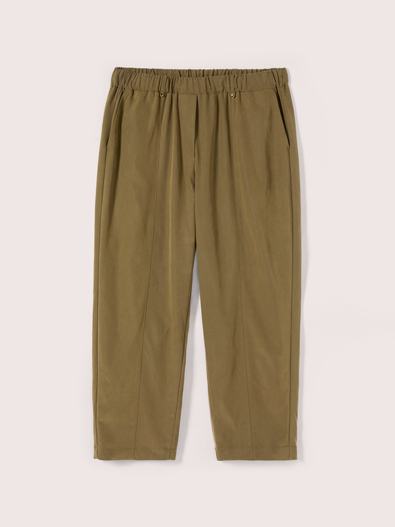 Baggy viscose blend trousers