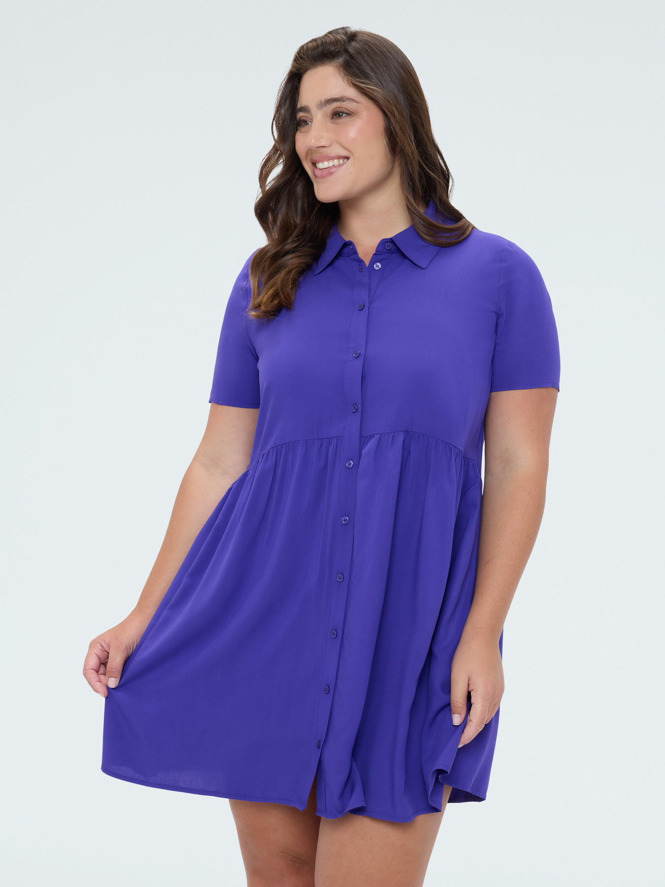 Smile Kurzes Kleid aus Musselin image number 2