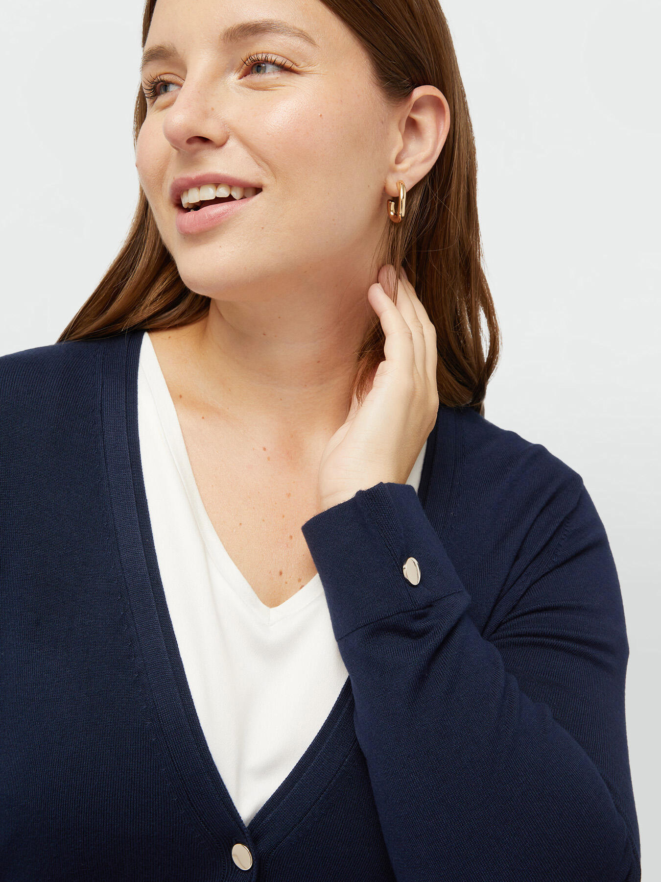 Cardigan avec boutons en viscose LENZING&trade; ECOVERO&trade; image number 3