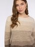 Crew neck sweater with gradient effect image number 0