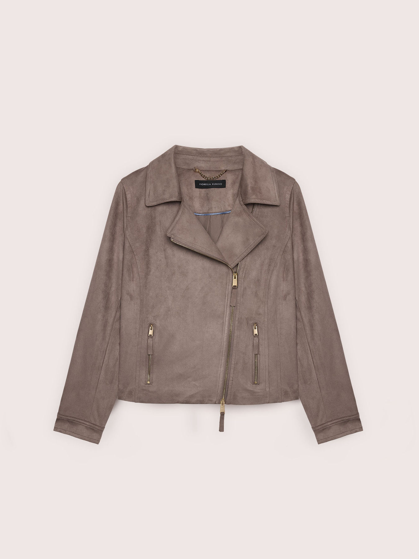 Chaqueta biker en tejido soft touch image number 4