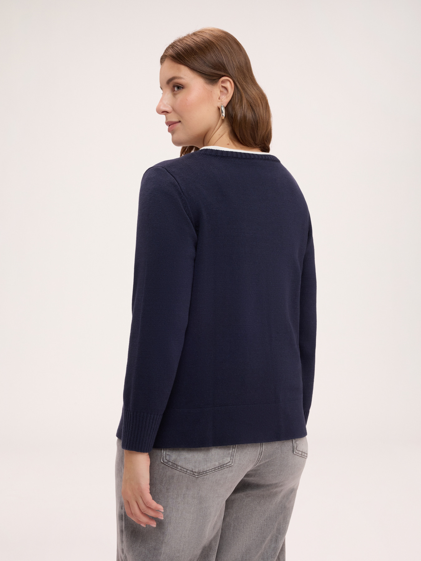 Strickpullover mit Argyle-Muster und Applikationen image number 1