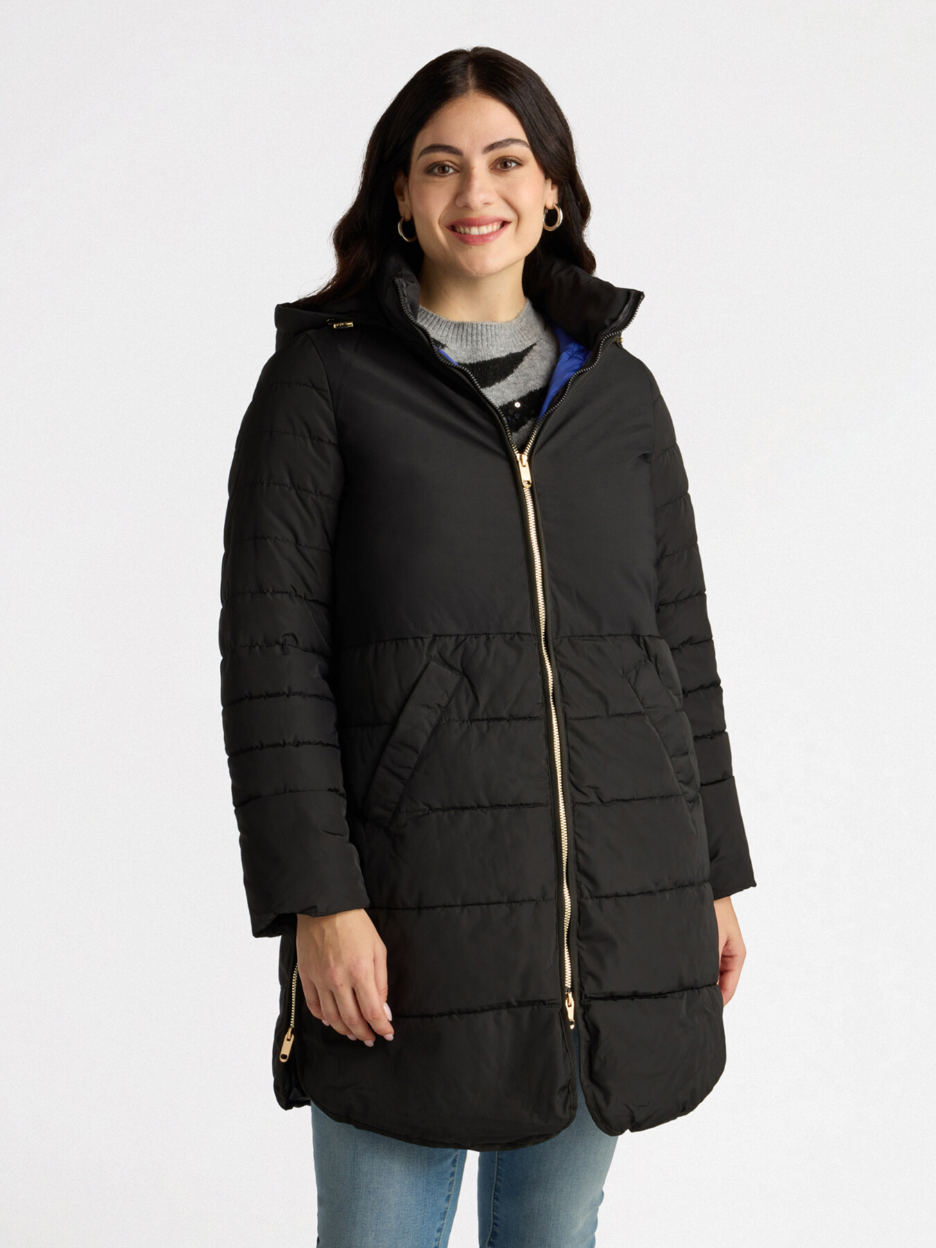 Down jacket with hood image number 0