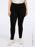Jeggings total black con vita elasticizzata image number 0