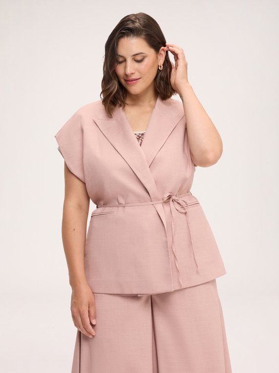 Tailored waistcoat with belt