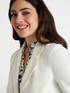 Long stretch fabric blazer with button image number 3