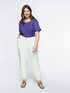 Straight linen and viscose trousers image number 3