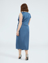 Robe en satin avec drap&eacute; image number 2