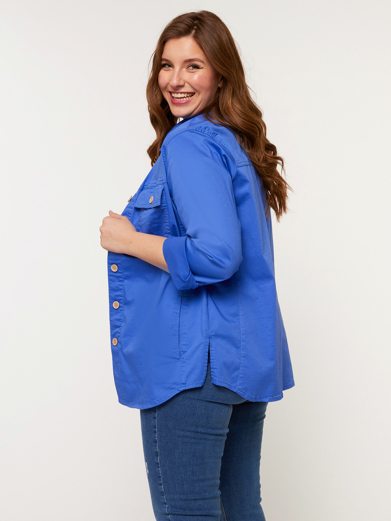 Camicia giacca in twill image number 1