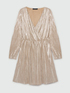 Pleated champagne coloured dress image number 7