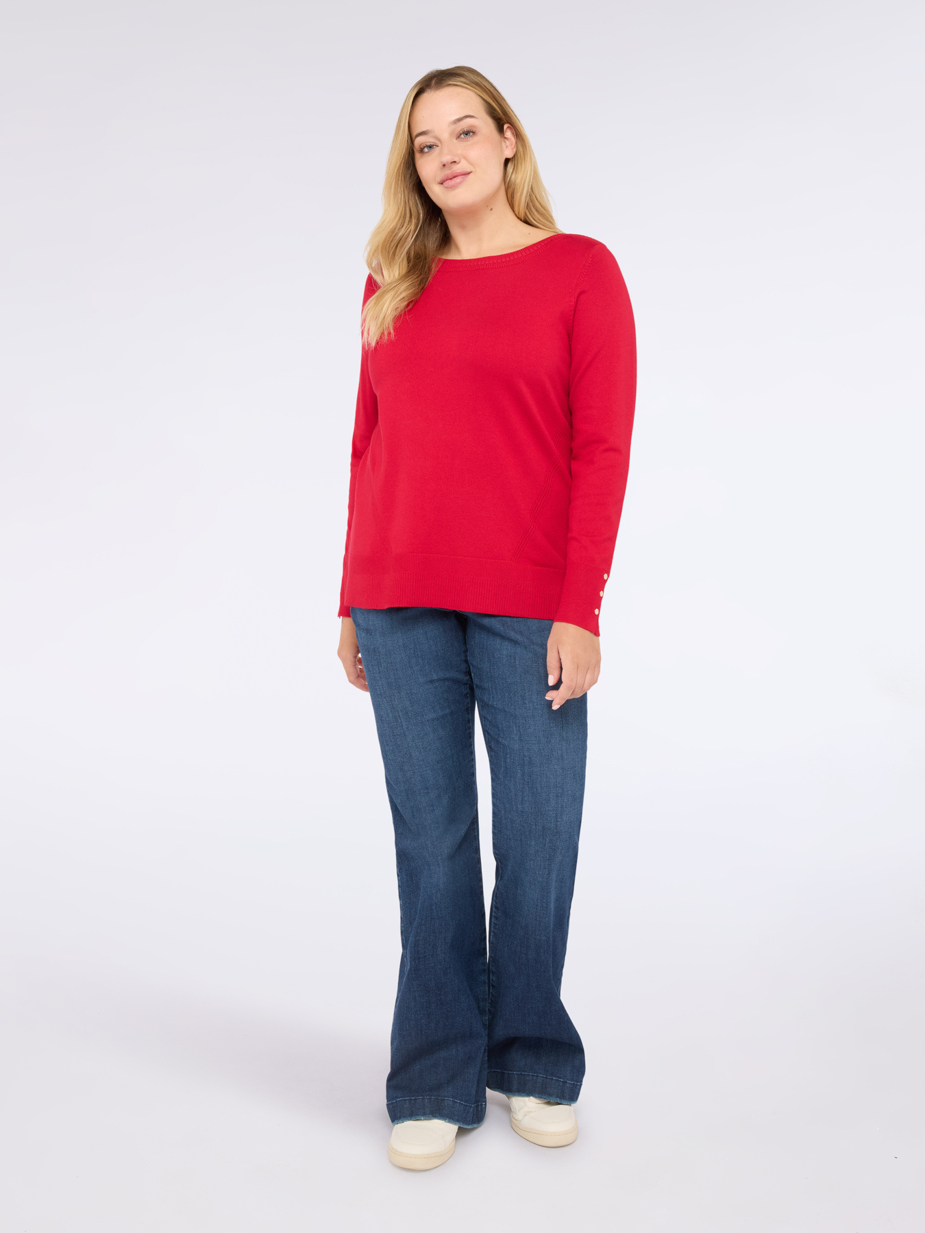 Maglia a maniche lunghe con scollo barchetta image number 2