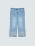 Cropped jeans with floral embroidery image number 4
