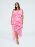 Langes ausgestelltes Kleid aus Georgette image number 1