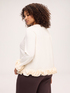 Offener Sweater aus Scuba-Stoff mit Volants image number 1