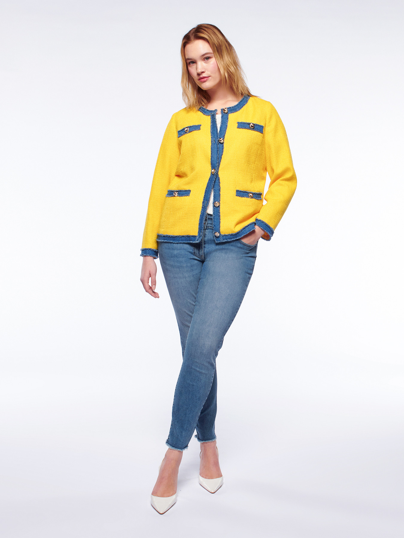 Chaqueta con bordes vaqueros image number 3