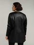 Long faux leather patterned jacket image number 1