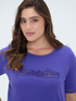 T-shirt en coton avec inscription en paillettes image number 2