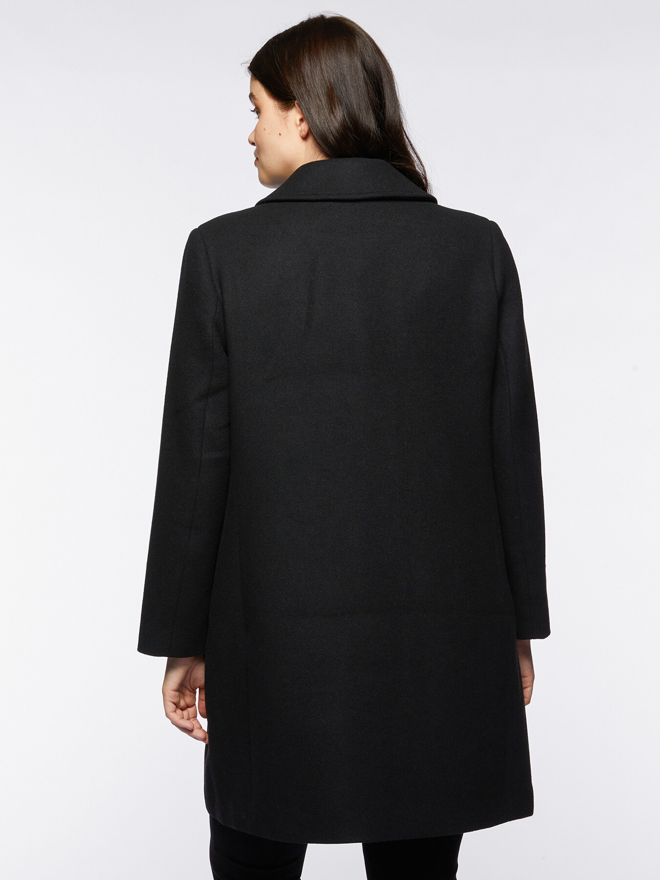 Diagonal fabric coat image number 1