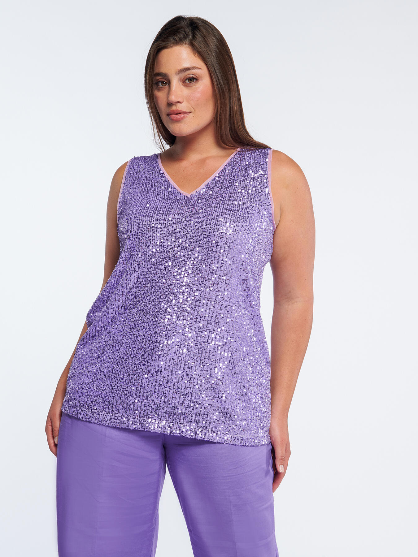 Top con paillettes image number 2