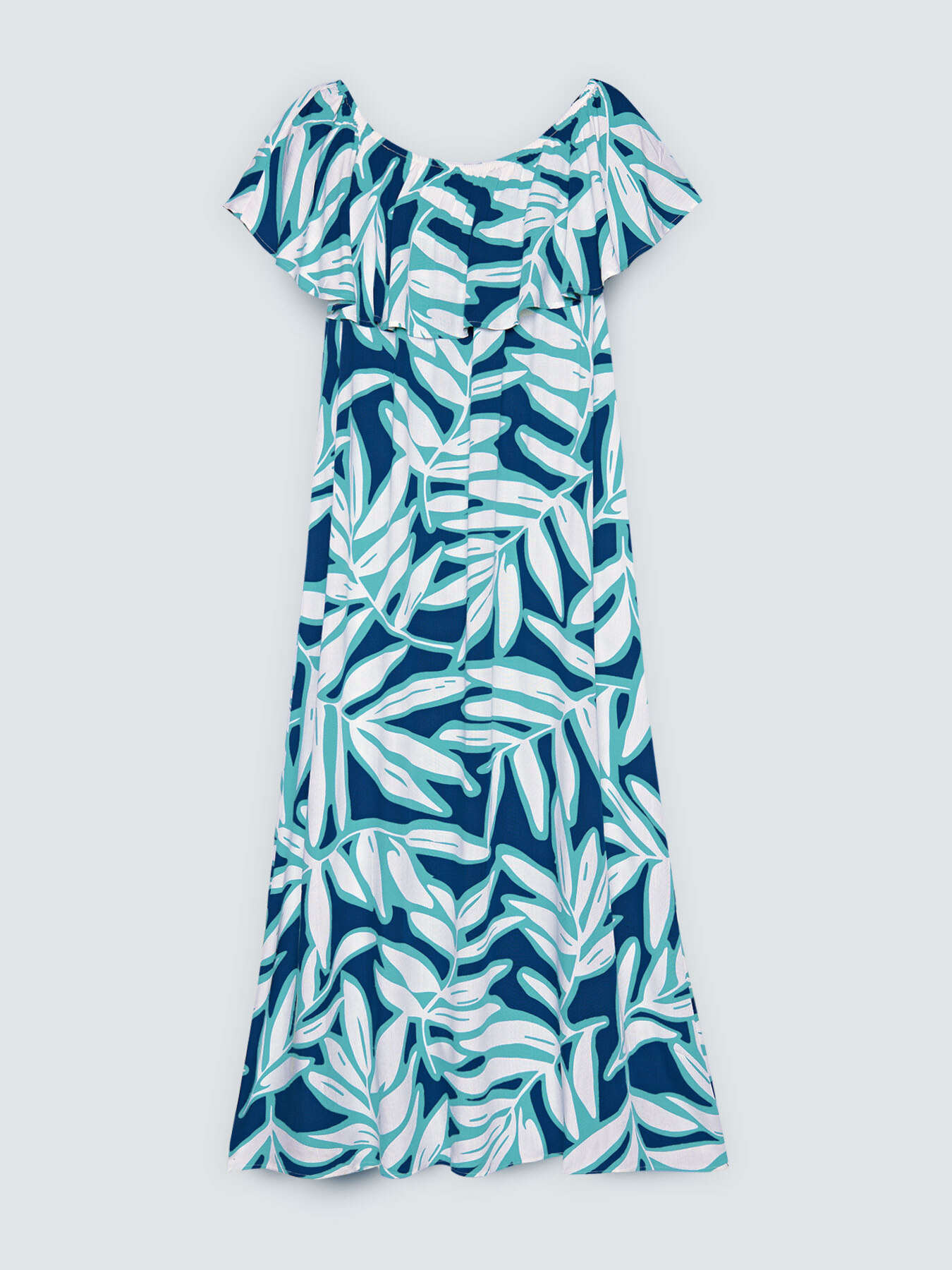 Vestito off shoulders con stampa image number 4