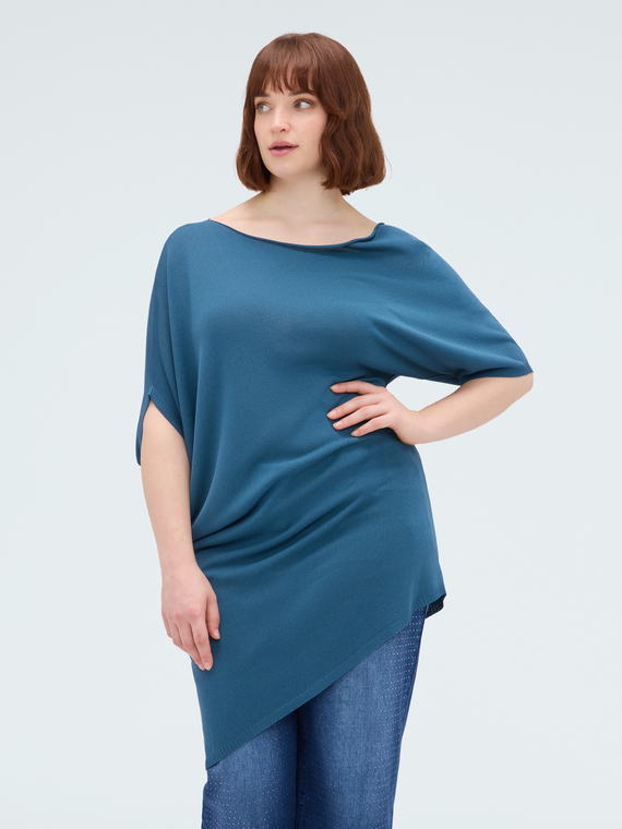 Pull asym&eacute;trique en m&eacute;lange viscose