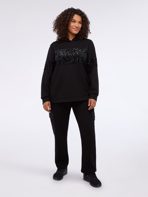 Kapuzenpullover mit Pailletten