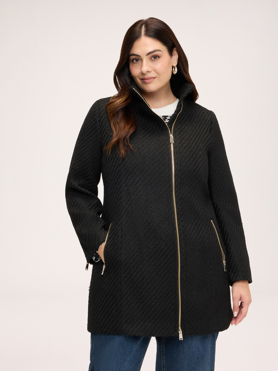 Cappotto con chiusura a cerniera
