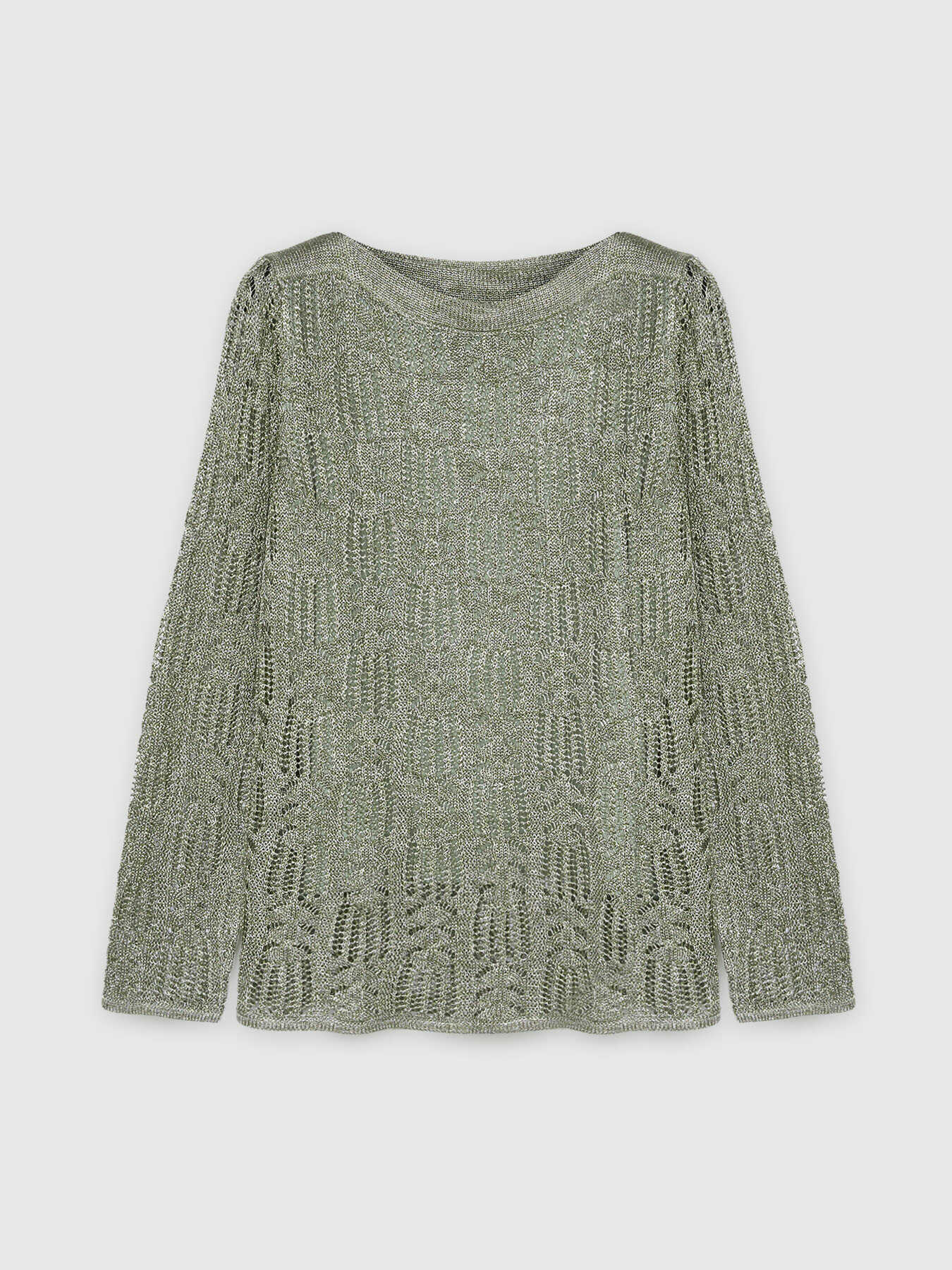 Lurex openwork sweater image number 5