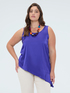 Satin top with asymmetric hem image number 0