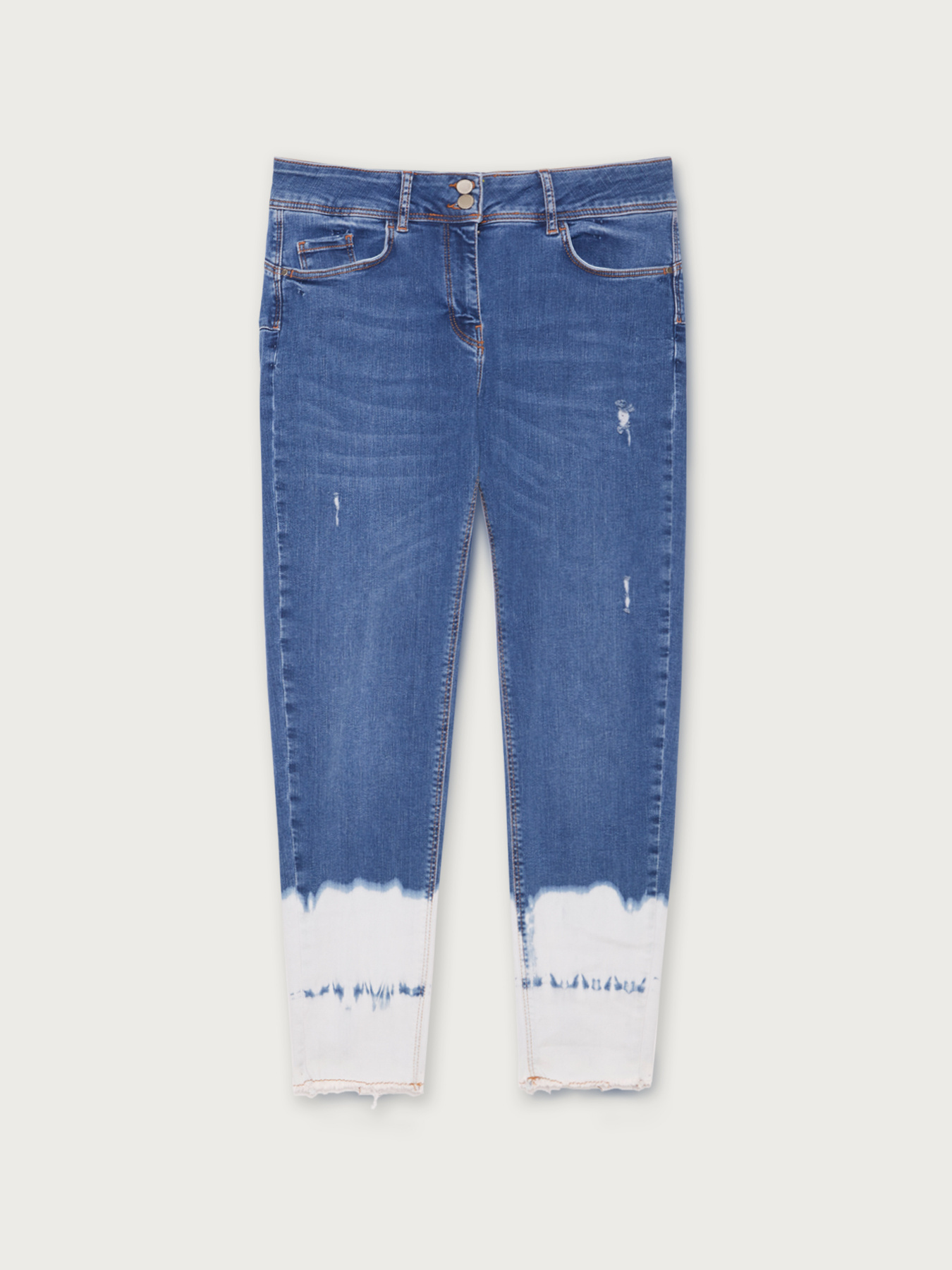 Jeans with tie-dye hem image number 3