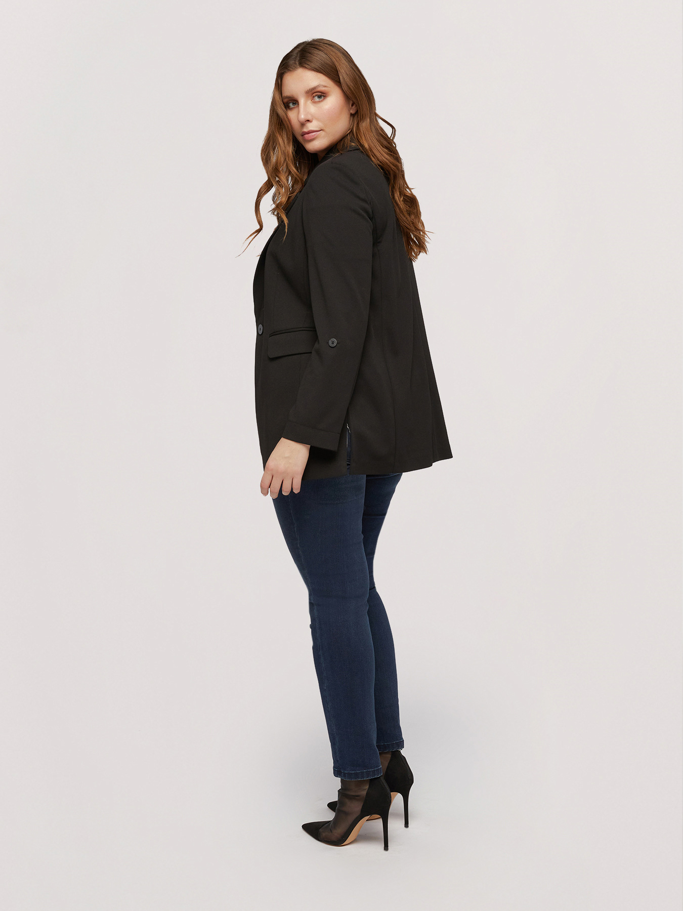 Langer Blazer mit Schlitzen image number 1