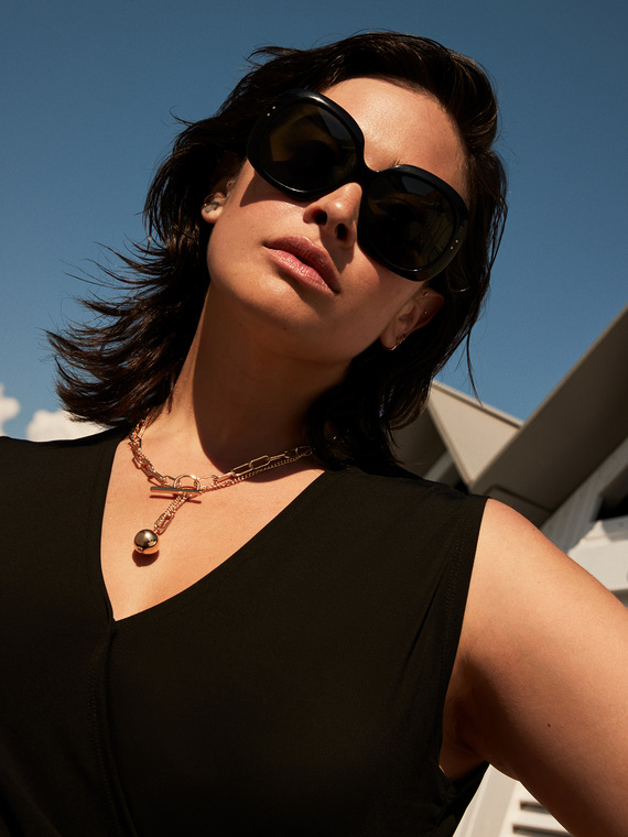 Fiorella Rubino Collana a due fili con boule Donna