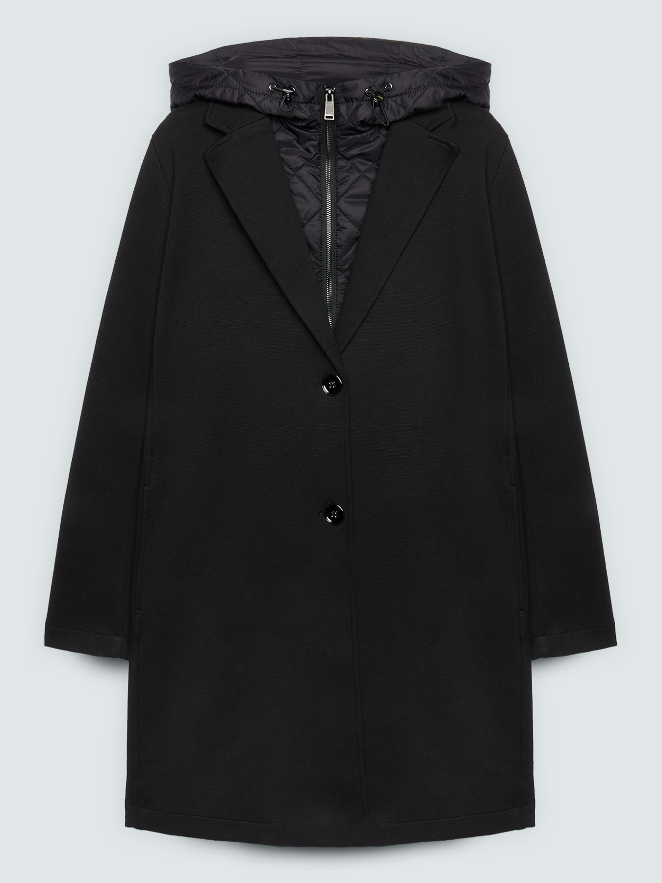 Manteau en scuba avec plastron amovible image number 4