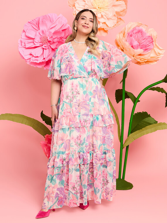Floral georgette dress