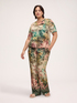 Wide Leg Pants in stretch satin image number 5