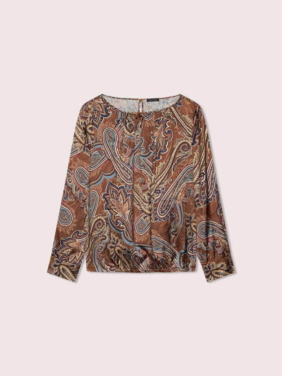 Blusa con stampa paisley