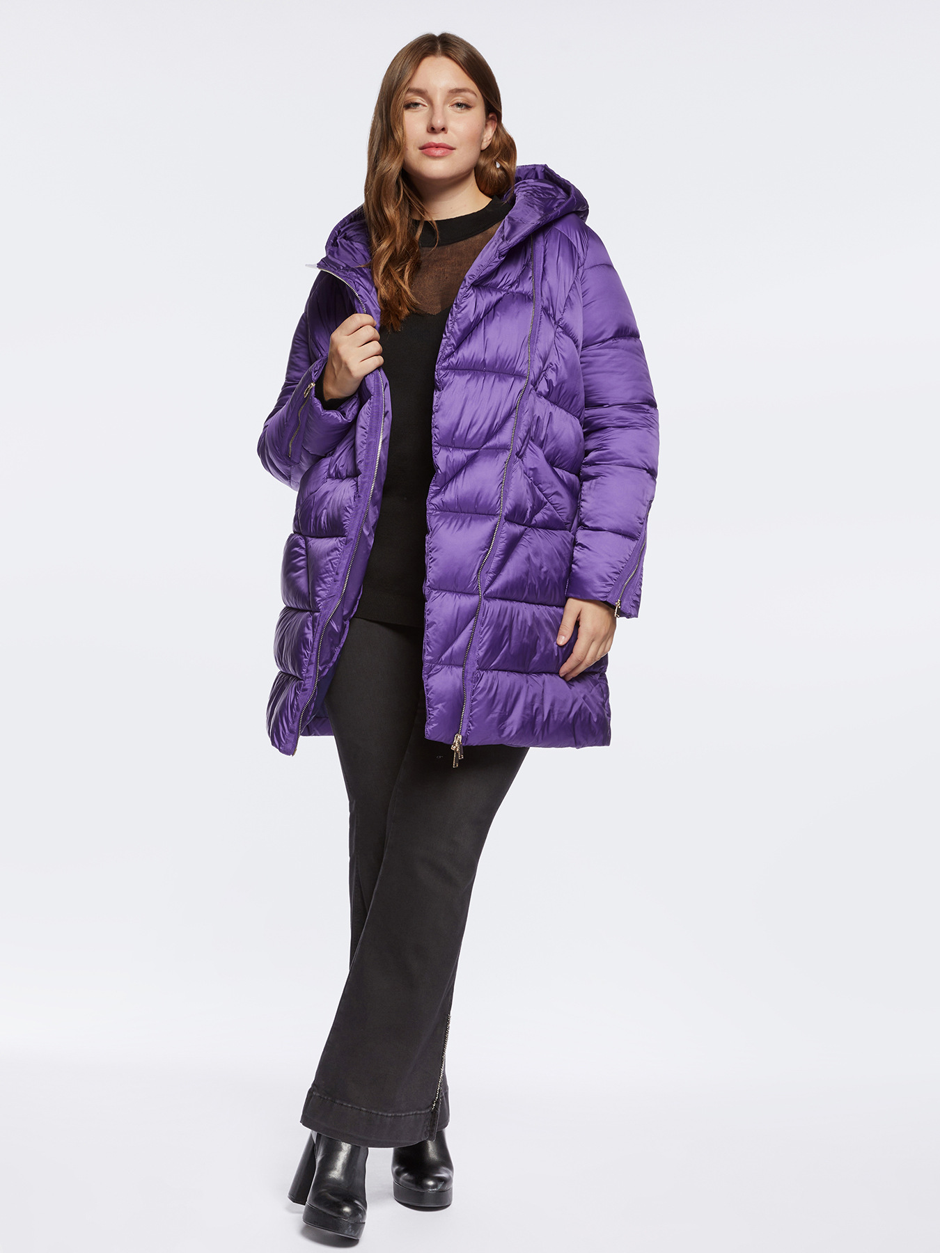 Piumino con chiusura asimmetrica image number 0