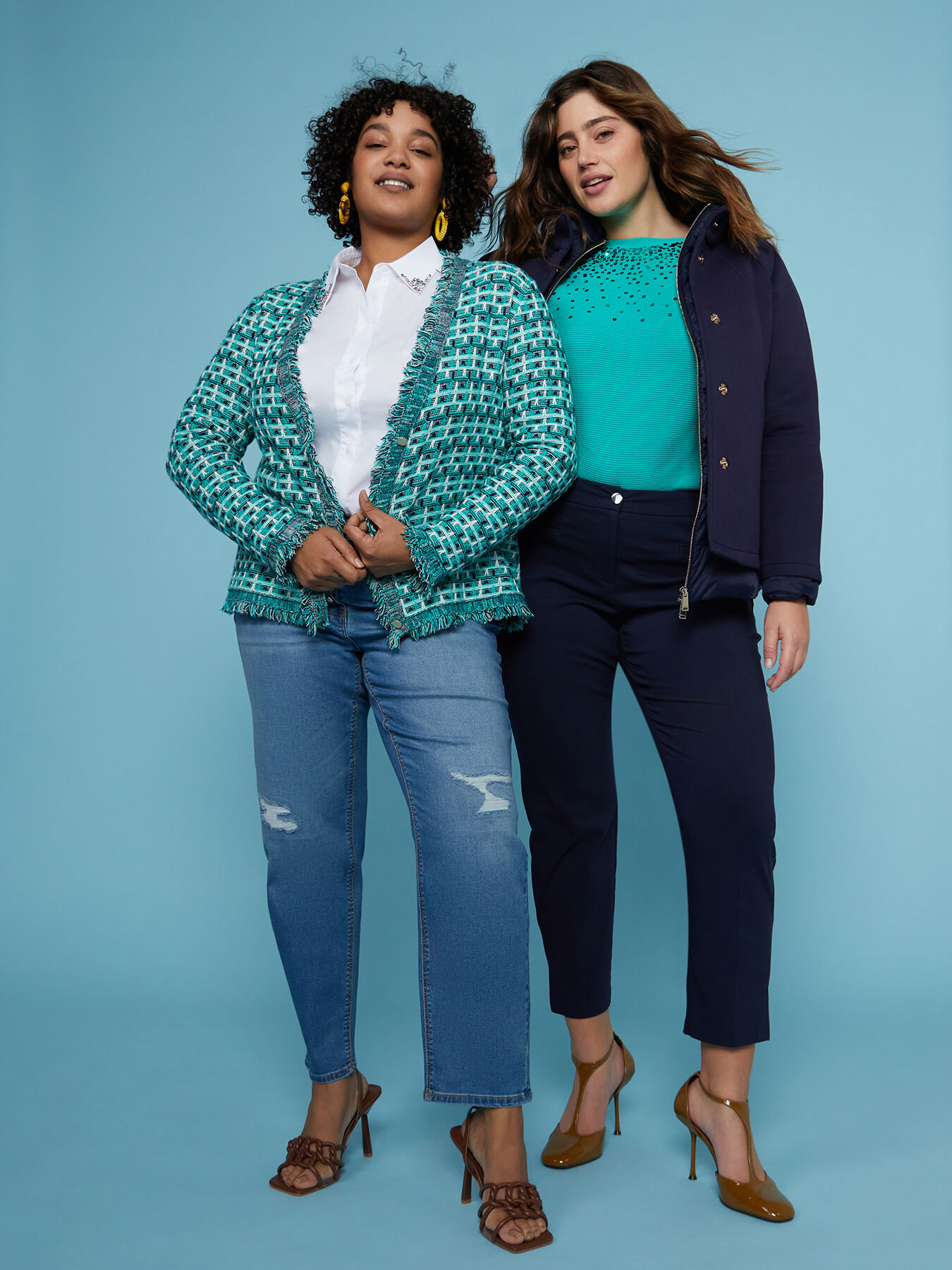 Cabled fabric and fringed cardigan image number 3