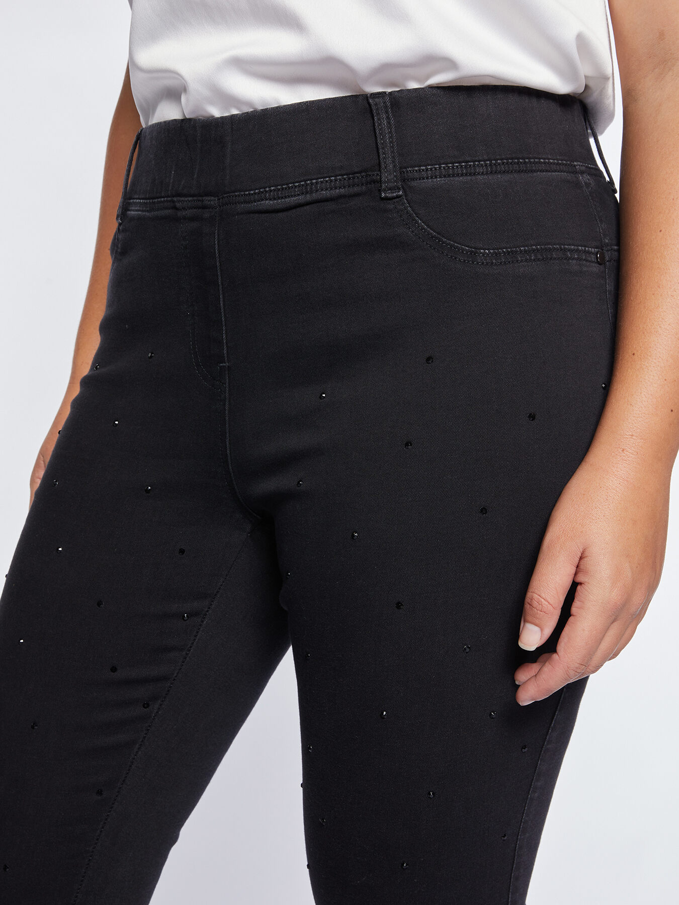 Jeggings Modell Diamante mit Strasssteinen image number 3