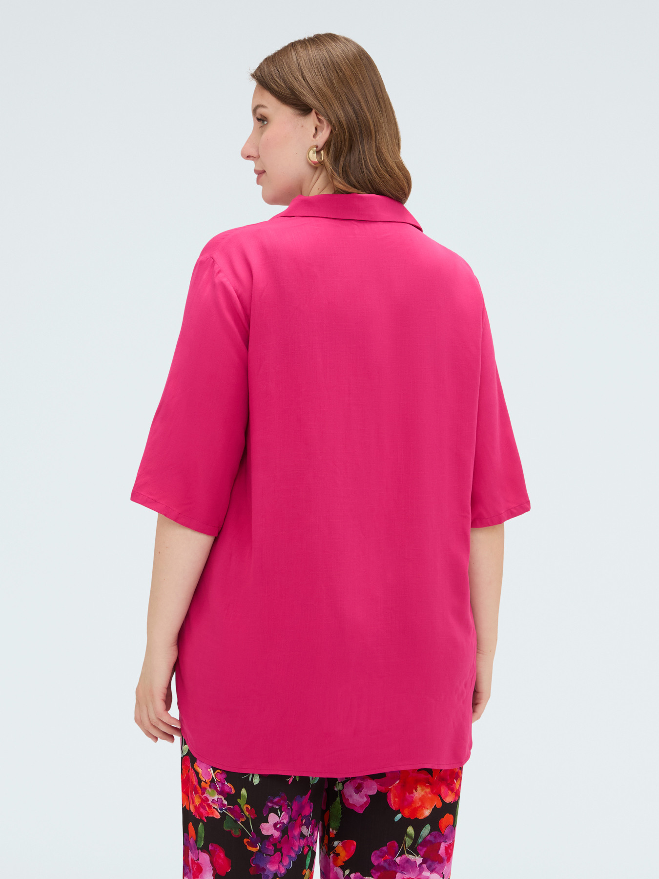 Boxy-Bluse mit Polokragen image number 1