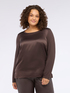 Two-material long-sleeved T-shirt image number 0