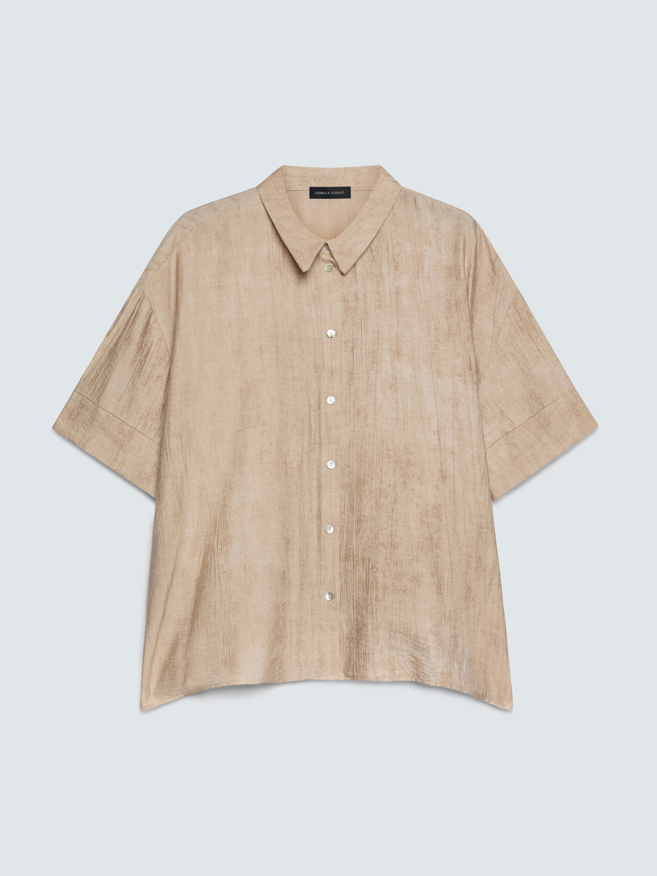 Boxy shirt in viscose blend image number 4