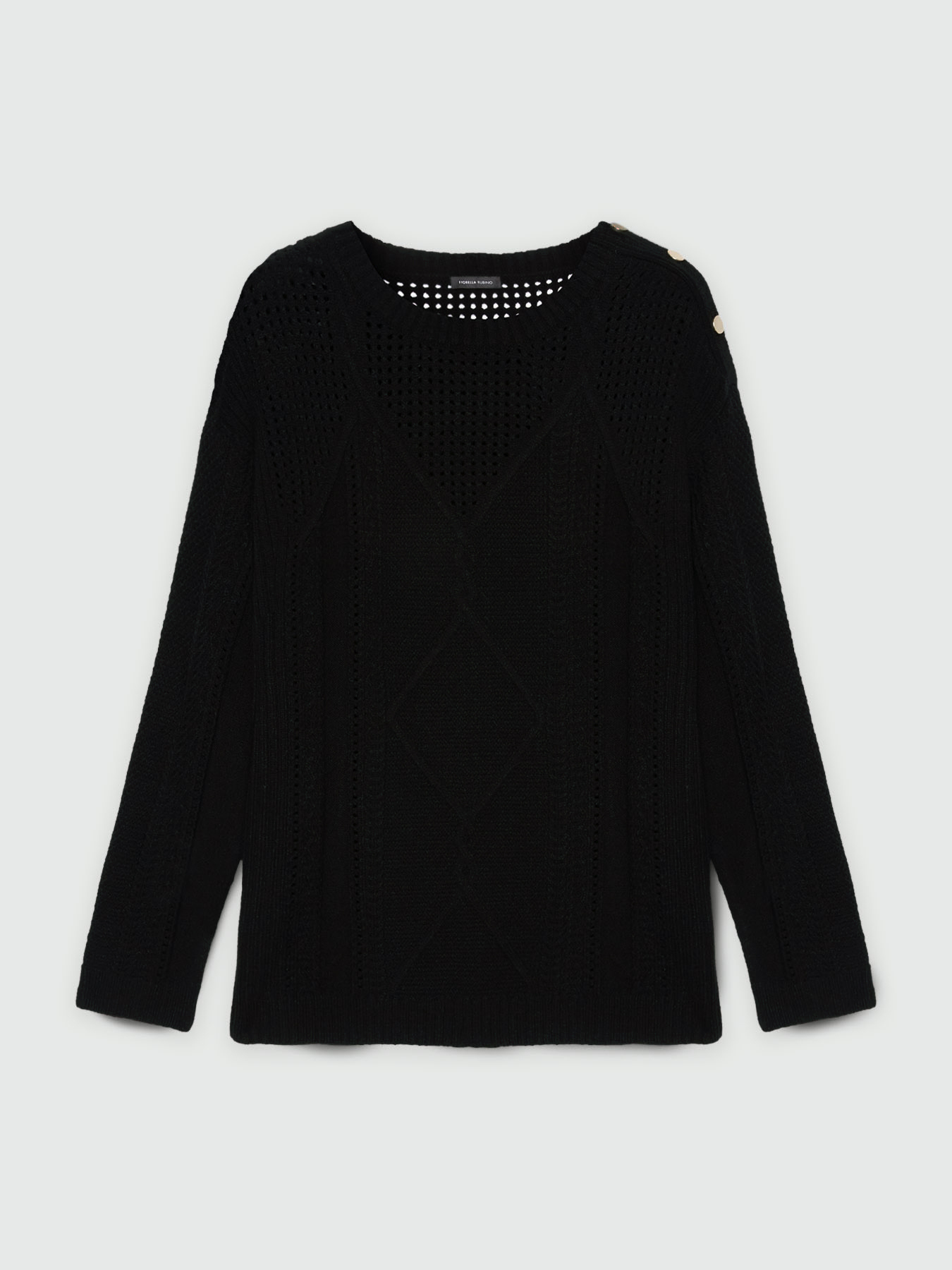 Pull avec m&eacute;lange de motifs et partie sup&eacute;rieure ajour&eacute;e image number 4