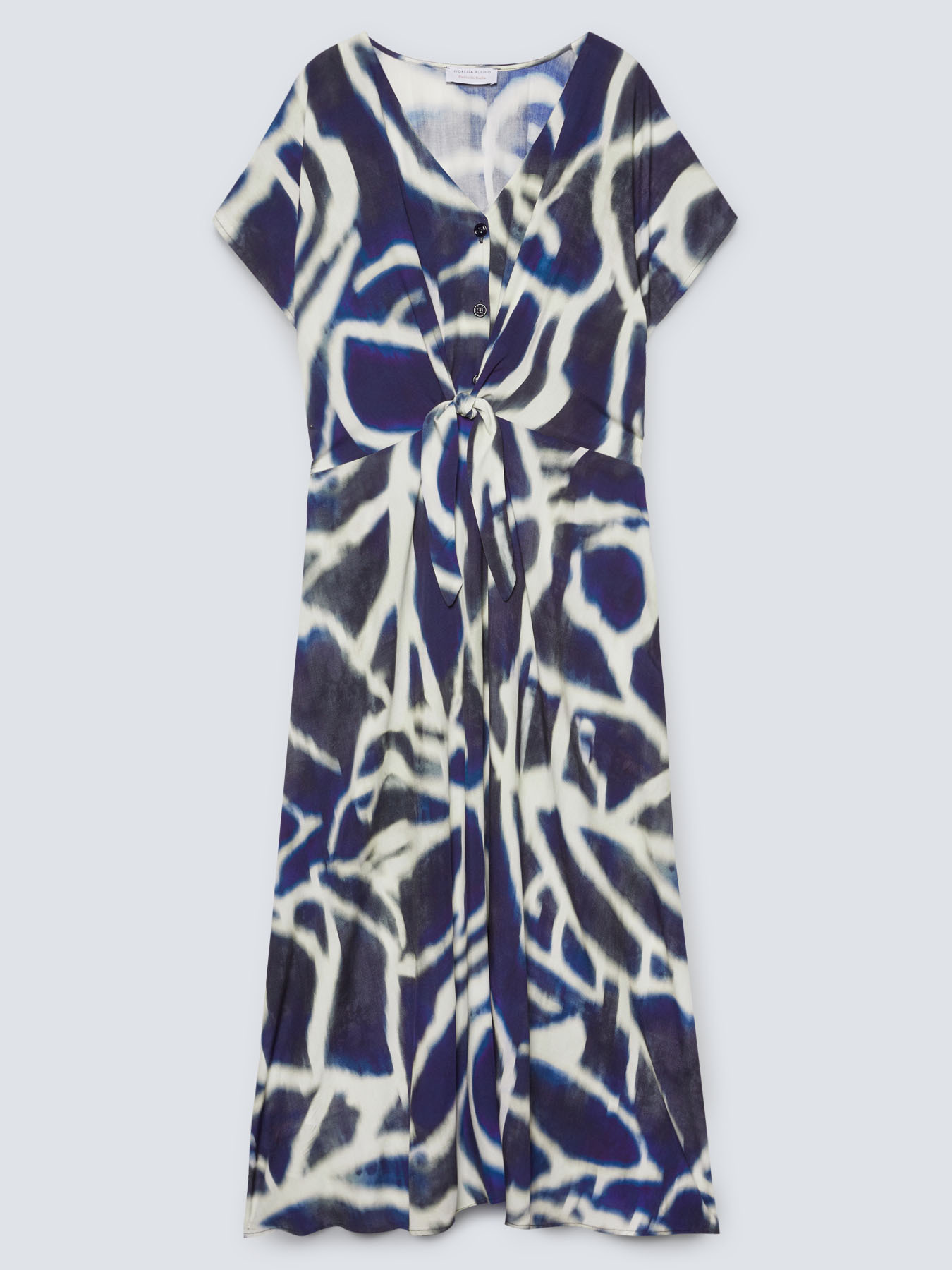 Vestido largo tie dye con lazo image number 3